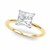 2 Carat Princess Lab Grown IGI G/VS1 Diamond Solitaire Ring in 10K Yellow Gold