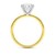 2 Carat Princess Lab Grown IGI G/VS1 Diamond Solitaire Ring in 10K Yellow Gold