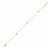 14k Two Tone Gold Bracelet with Polished Cubes
