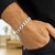 Classic Rhodium Plated Curb Bracelet in Sterling Silver  (7.90 mm)