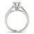 14k White Gold Antique Style Round Graduagted Single Row Diamond Engagement Ring (1 1/8 cttw)
