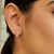 14k Yellow Gold Pearl Huggie Earrings