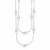 Sterling Silver 36 inch Two Strand Necklace with Interlocking Circle Stations