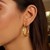 Sectioned Diamond Cut Hoop Earrings in 14k Two-Tone Gold