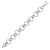 Sterling Silver Rhodium Plated Round Link Bracelet