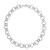 Sterling Silver Rhodium Plated Round Link Bracelet