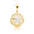Sea Life Fancy Sand Dollar Pendant in 14K Two-Tone Gold