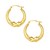 X Knot Style Round Hoop Earrings in 10k Yellow Gold