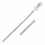 Solid Round Box Chain in 14k White Gold (1.6 mm)