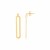 14K Yellow Gold High Polish Single Paperclip Link Drop Earrings