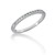 Fishtail V Pave Diamond Wedding Ring Band in 14k White Gold