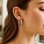 Thick Polished Rhodium Plated Hoop Earrings in Sterling Silver (4x25mm)
