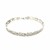 Multi-Textured Heart Style Bracelet in 14k White Gold (6.35 mm)