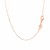 Diamond Encrusted Flat Heart Charm Chain Necklace in 14k Rose Gold (.01ct)