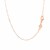 Diamond Encrusted Flat Heart Charm Chain Necklace in 14k Rose Gold (.01ct)