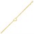 Open Heart Stationed Double Rolo Chain Anklet in 10k Yellow Gold