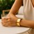 Designer Classic Cuff Bangle in 14K Yellow Gold (20.40 mm)