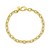 14K Yellow Gold Charm Lock Rolo Chain Bracelet (5.10 mm)