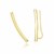 Shiny Curved Tube Earrings in 14k Yellow Gold