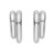 Sterling Silver Double Row Big and Small Round Hoop Earrings