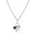 Sterling Silver Rhodium Plated Cubic Zirconia Charm Necklace