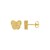 14K Yellow Gold Radiating Butterfly Stud Earrings