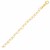 14k Yellow Gold Open Heart Link Bracelet