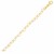 14k Yellow Gold Open Heart Link Bracelet