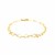 14k Yellow Gold Open Heart Link Bracelet