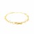 14k Yellow Gold Open Heart Link Bracelet