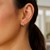 Thin Polished Hoop Earrings in Rhodium Plated Sterling Silver (2x10mm)