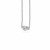 14k White Gold Chain Necklace with Polished Knot