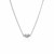 14k White Gold Chain Necklace with Polished Knot