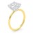 5 Carat Cushion Lab Grown IGI G/VS1 Diamond Solitaire Ring in 10K Yellow Gold