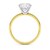 5 Carat Cushion Lab Grown IGI G/VS1 Diamond Solitaire Ring in 10K Yellow Gold