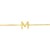 14K Yellow Gold Mini Initial M Bracelet