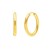 Endless Engraved Oval Hoop Earrings in 14K Yellow Gold