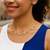 14k Yellow Gold Arc Link Necklace with White Pearls
