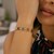Adjustable Bracelet with Multicolored Large Round Gemstones in 14k Yellow Gold (1.00 mm)