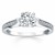 Pave Diamond Cathedral Engagement Ring in 14k White Gold