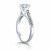 Pave Diamond Cathedral Engagement Ring in 14k White Gold