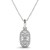 Outer Oval Shaped Two Stone Diamond Pendant in 14k White Gold (5/8 cttw)