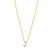 14K Yellow Gold Mini Diamond J Initial Pendant Necklace