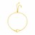 14k Yellow Gold Adjustable Hand of Hamsa Bracelet