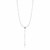 Sterling Silver Rosary Style Lariat Necklace