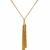 14k Yellow Gold 28 inch Lariat Style Tassel Necklace