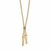 14k Two Tone Gold Ladder Style Beaded Necklace