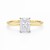 1.50Ct Radiant Lab Grown IGI G/VS1 Diamond Ring in 14K Yellow Gold