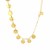 Choker Necklace with Polished Discs in 14k Yellow Gold