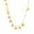 Choker Necklace with Polished Discs in 14k Yellow Gold